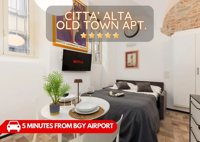 Citta Alta Home - 5Min From Bgy Airport, Ac, Wifi